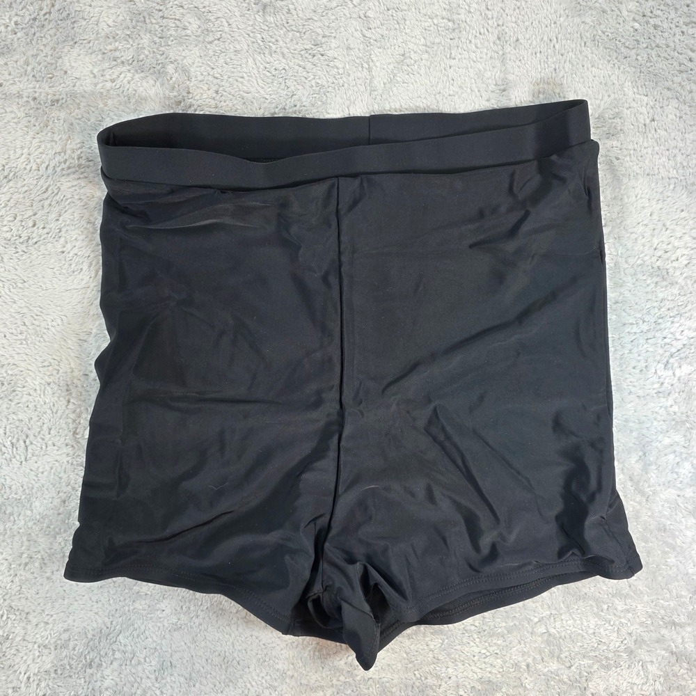 BloomChic High Waisted Swim Shorts Black 12 Womens Beachwear Activewear